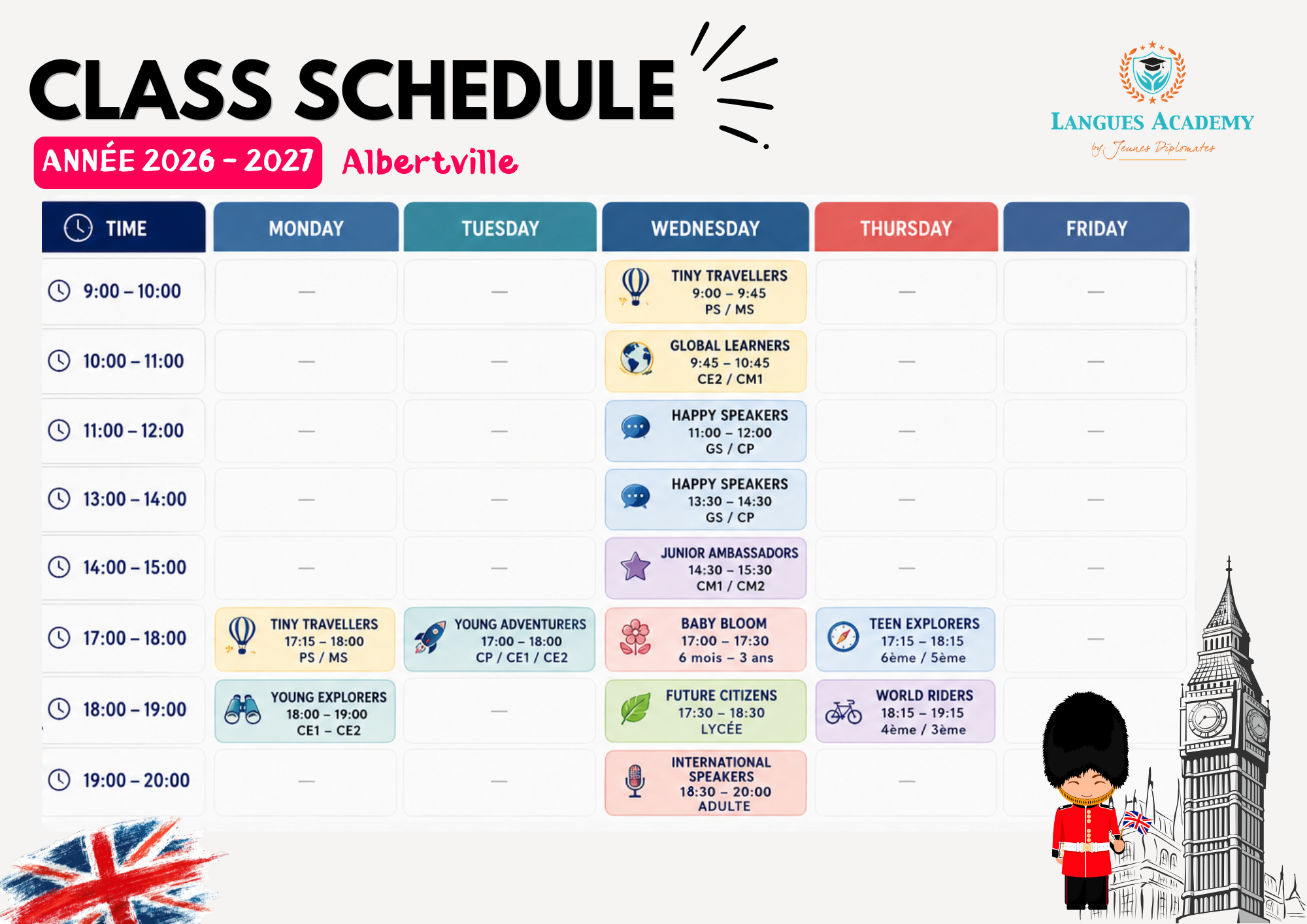 planning cours collectifs 2026-2027
